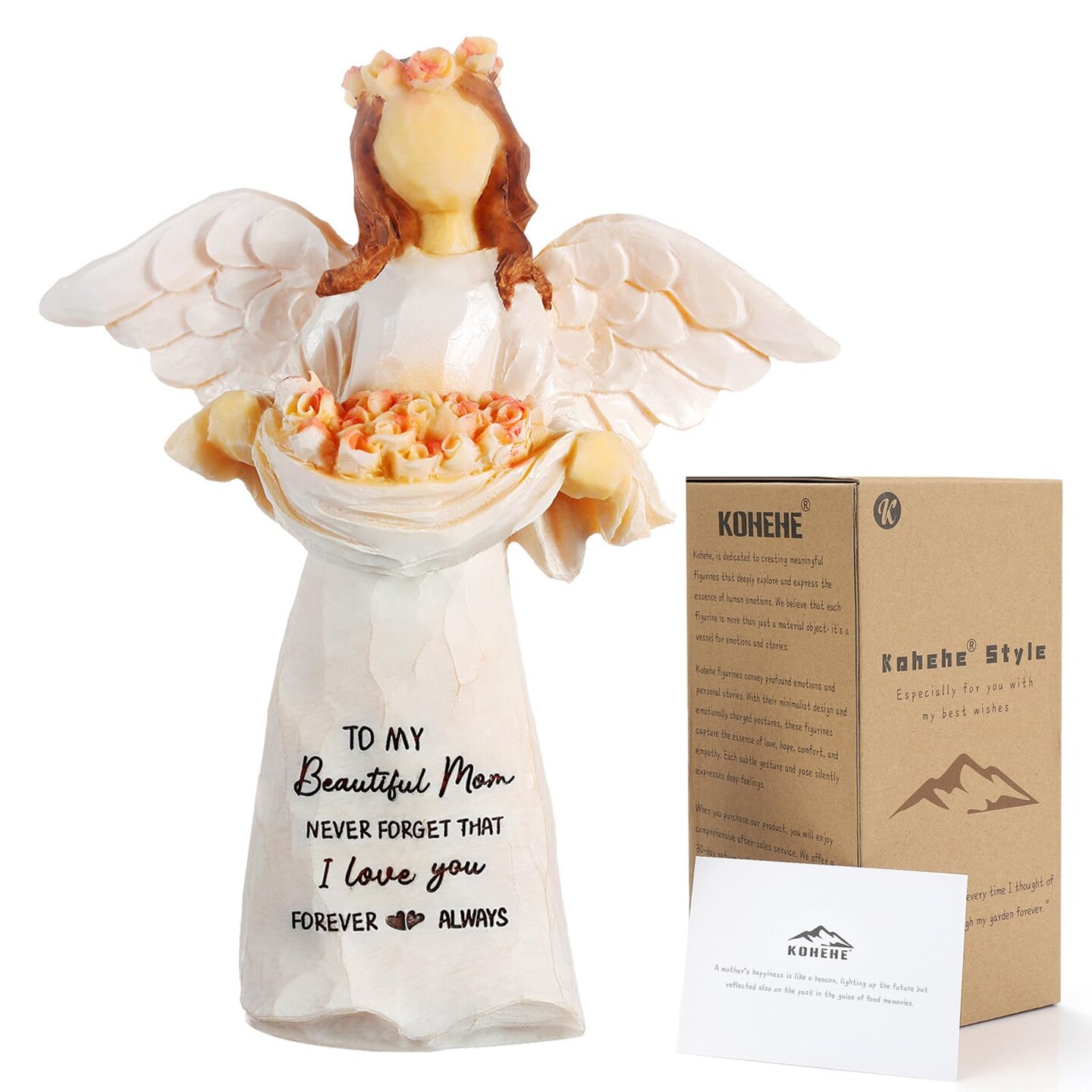 Gifts for Mom,5.12" Mom Gifts Angel Figurine,Mom Birthday Gifts,Sentimental Gift for Moms on Birthday and Mother's Day