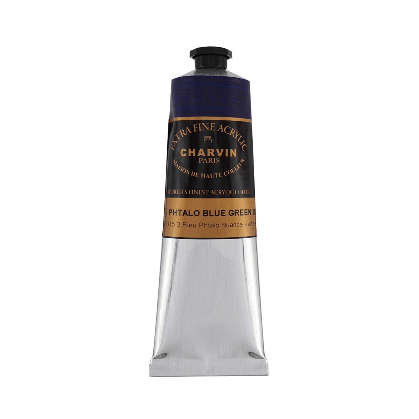 Charvin Extra Fine Professional Acrylic Paint - Phthalo Blue Green Shade, 60ml Tube, Triple-Milled, Lightfast Pigments, Open Stock Artist Acrylic Paints in Nature-Inspired Hues