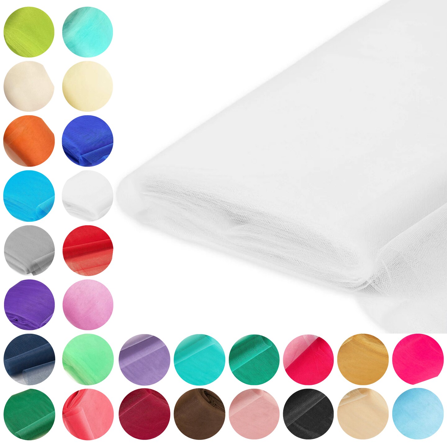 40 Yard Tulle Fabric Roll – 54 Inch Wide Sheer Lightweight Tulle, Fabric for Wedding Décor, Tutus, Crafts & Party Decor