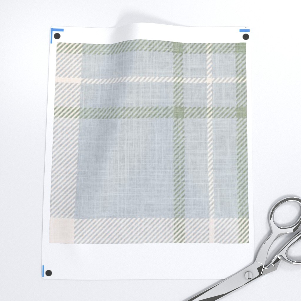 Traditional Heritage Revival Blue Green Cottagecore Rustic Modern Farmhouse English Cottage French Country Style Plaid Classic Scandi Japandi Custom Printed Fabric by Spoonflower Various Fabrics by the Yard or Fat Quarter