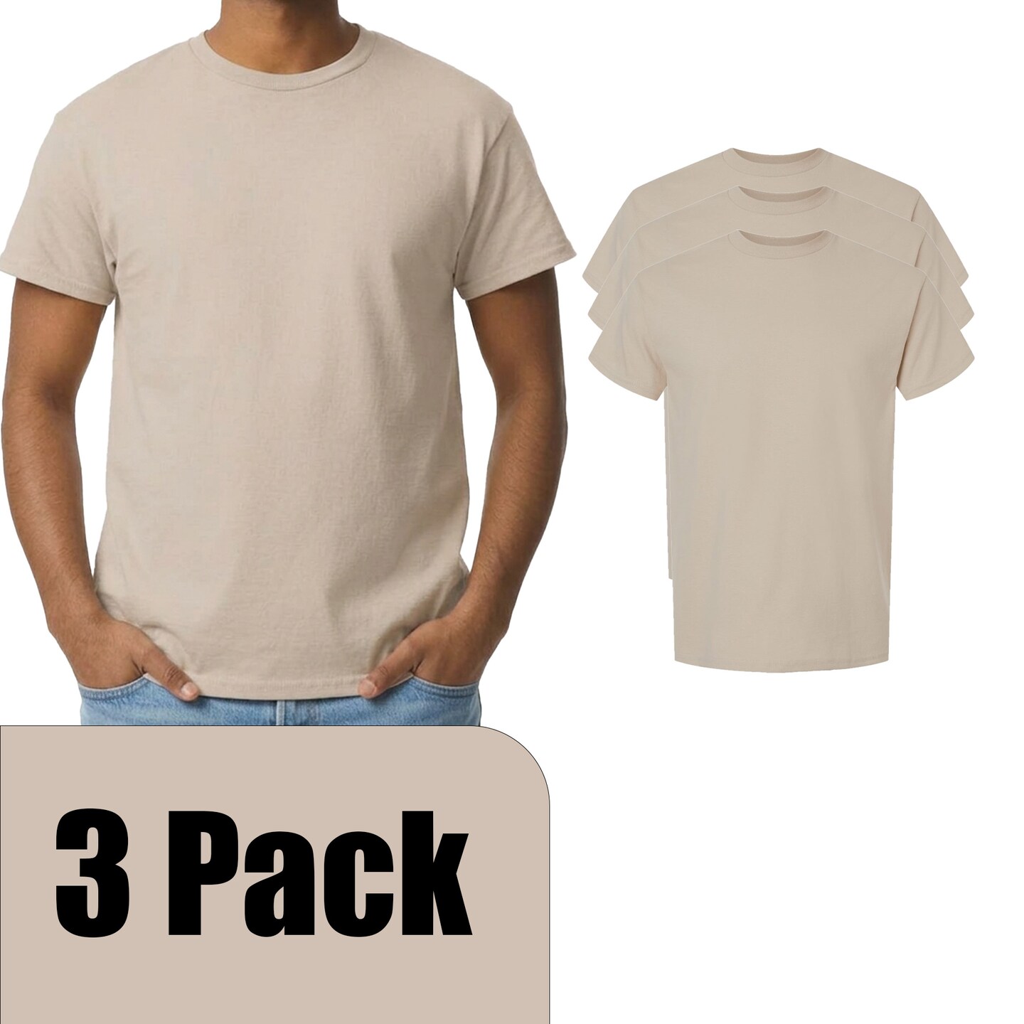 Gildan Ultra Cotton T-shirt, Short Sleeve Arts Casual Sand Craft Blank tee
