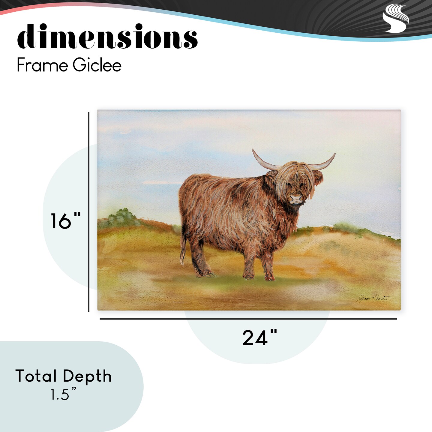 Stupell Industries Farm Animal In Pasture Canvas, design by Jean Plout