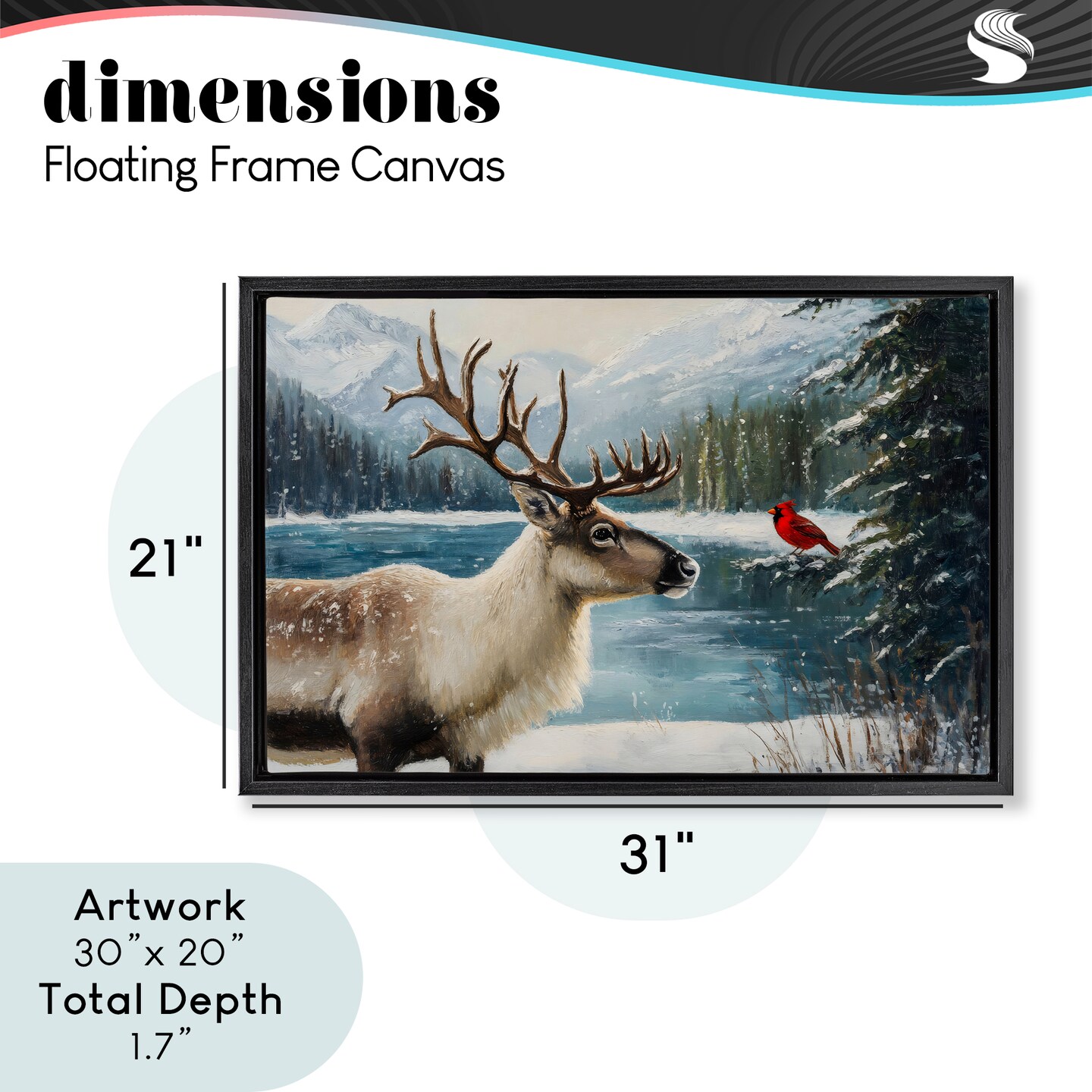 Stupell Industries Christmas Conversation In Wild Floating Frame, design by Petal Prints Design