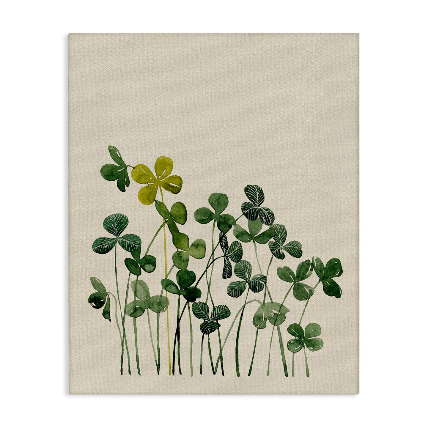 Stupell Industries Hidden Gems Clovers Canvas, design by Grace Popp