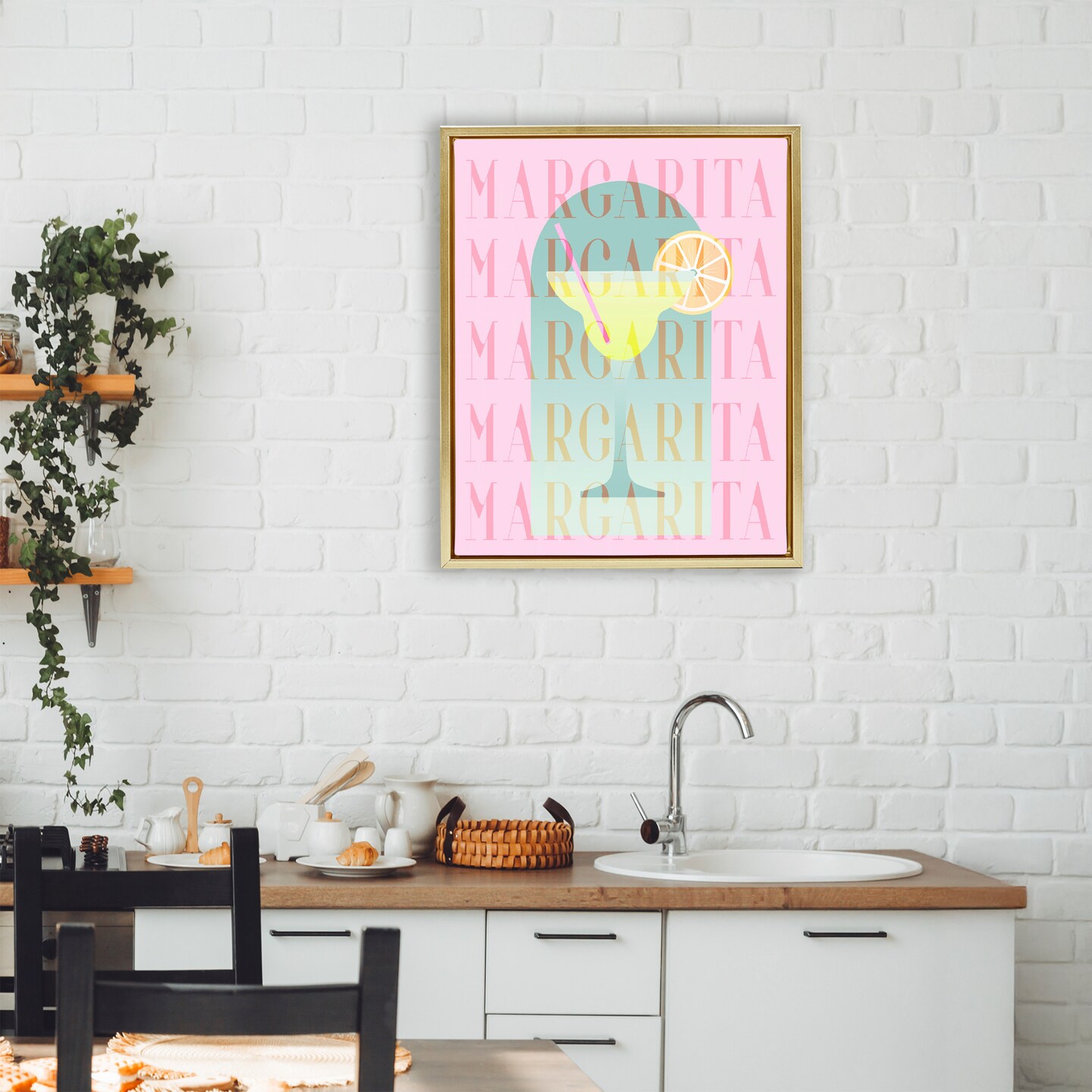 Stupell Industries Retro Pastel Margarita Floating Frame, design by Lil' Rue