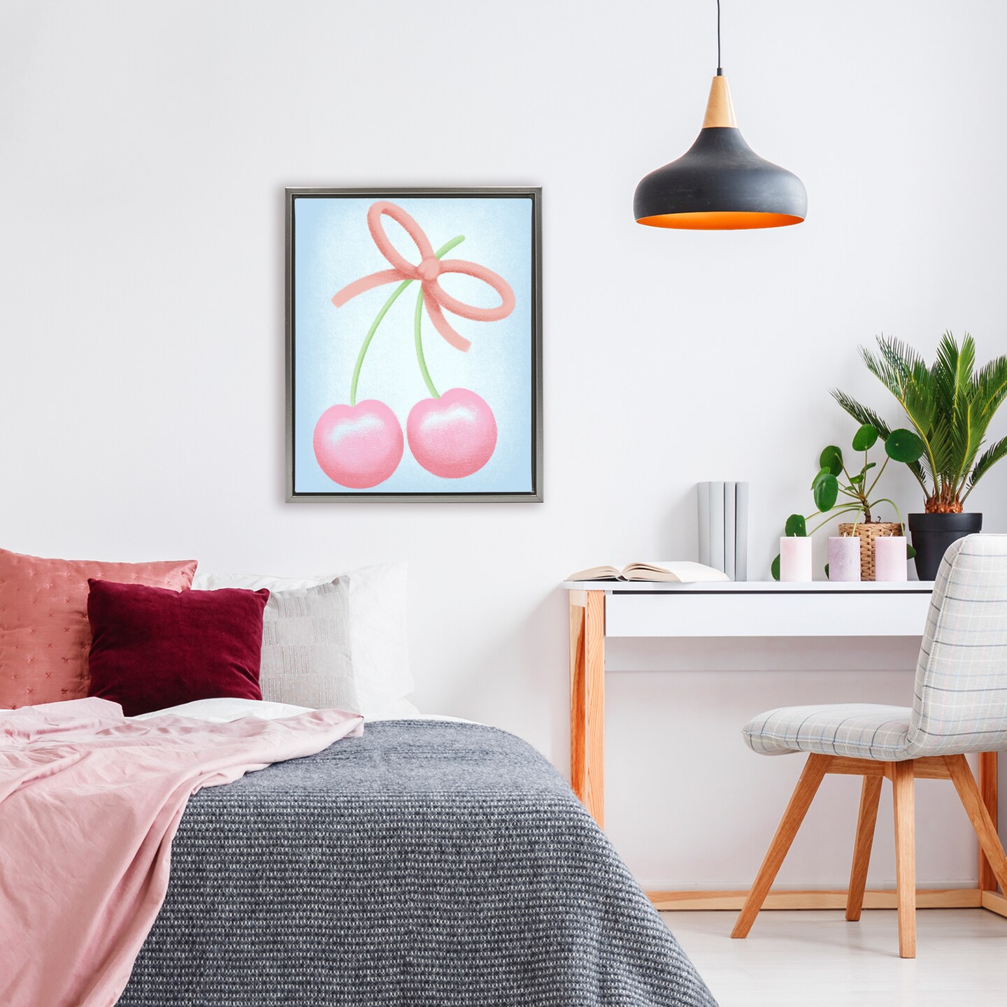 Stupell Industries Cherries And Round Bow Floating Frame, design by Marcus Prime