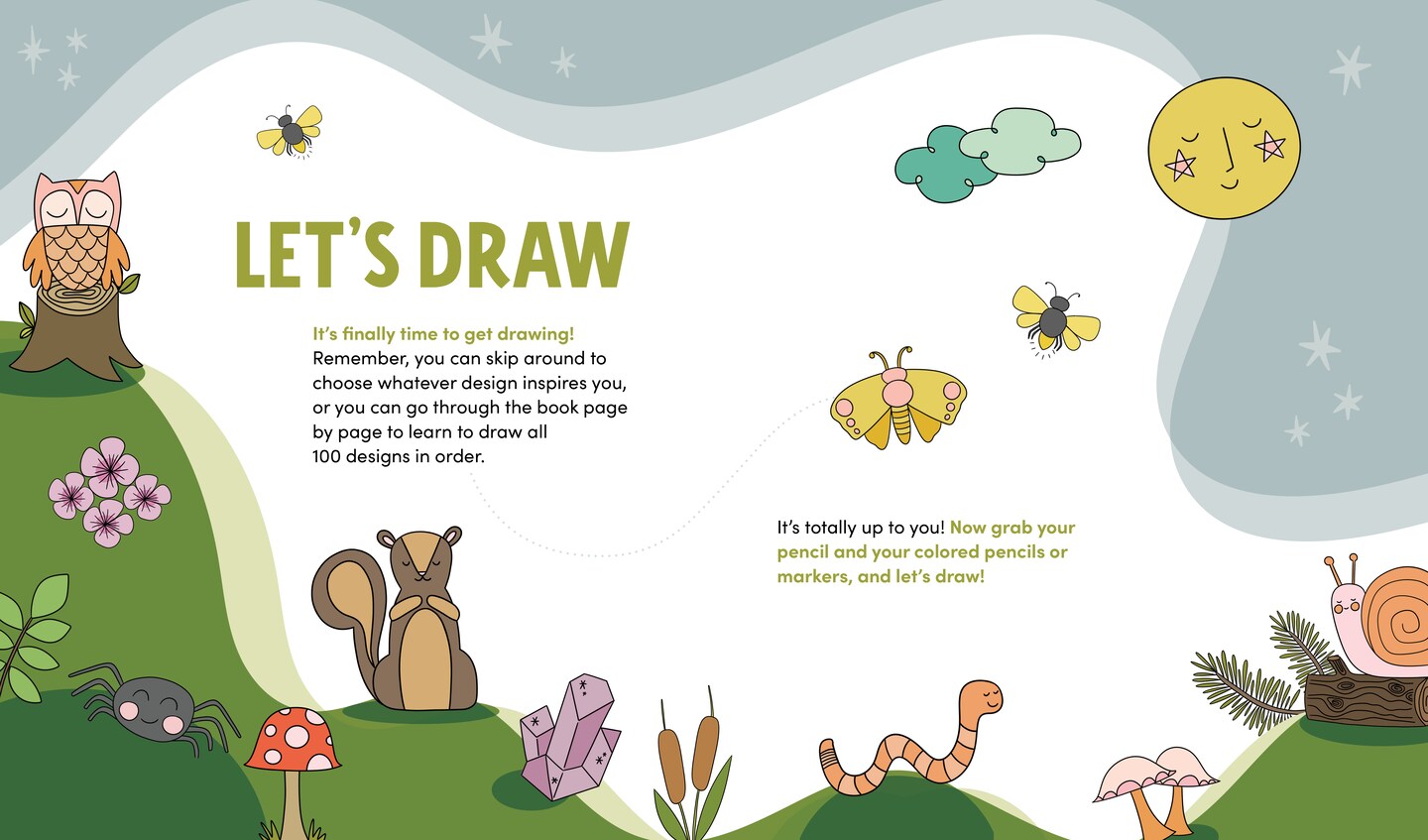 KindKids Let's Draw Nature: 100 Sweet and Simple Drawing Lessons for Creative Kids