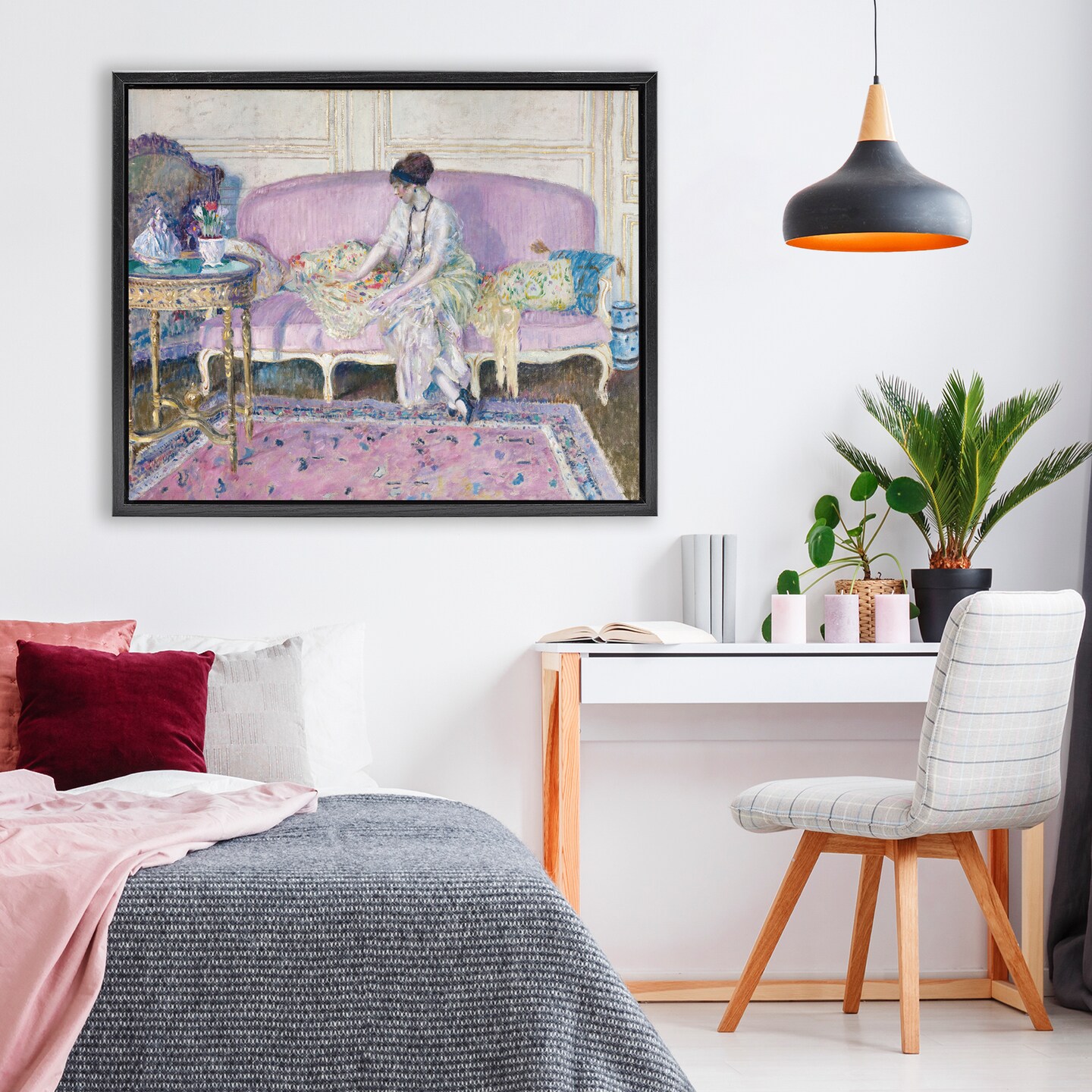 Stupell Industries Woman Seated on Sofa Floating Frame, design by Wild Apple Portfolio