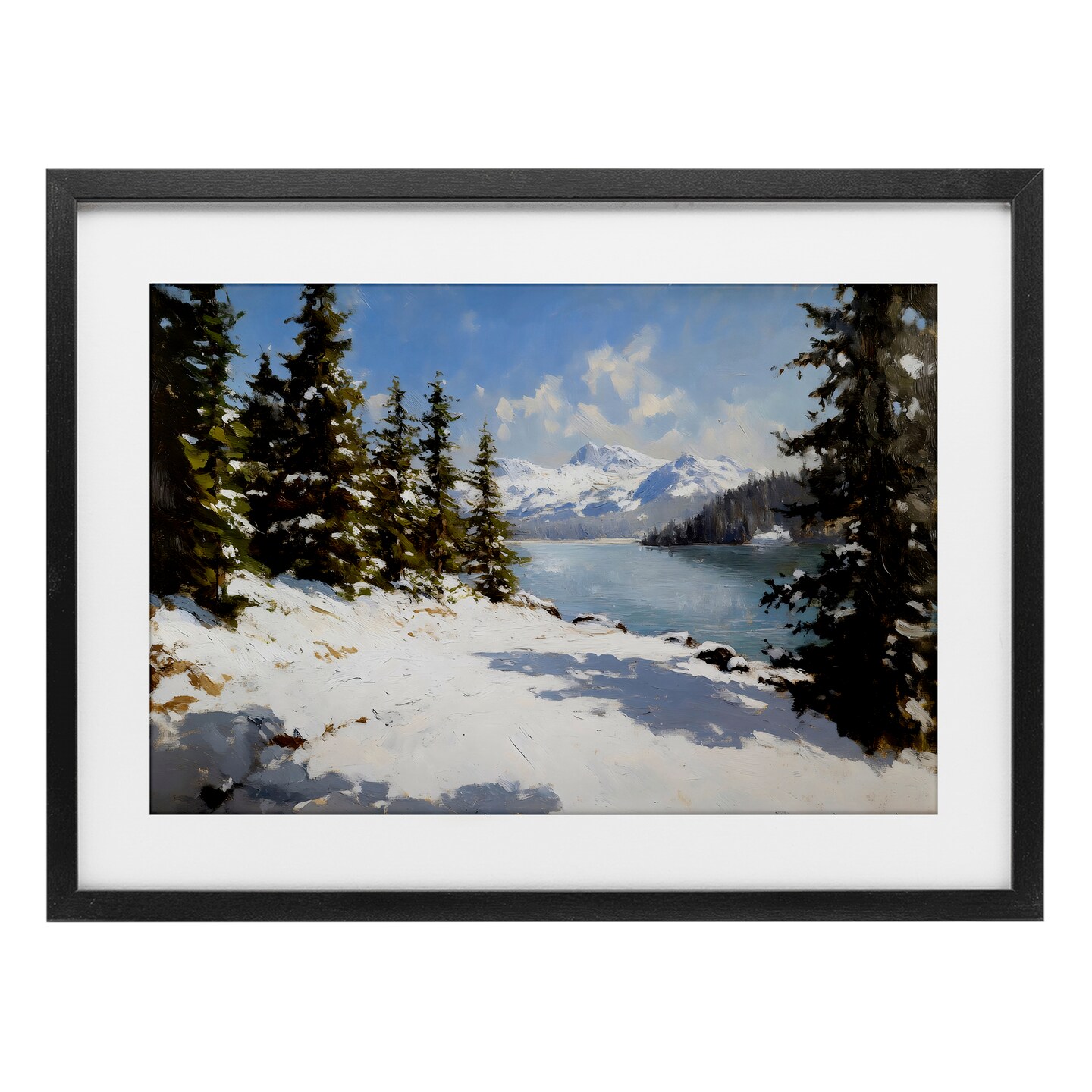 Stupell Industries Way Up North Landscape Framed Print Under Glass, design by Petal Prints Design