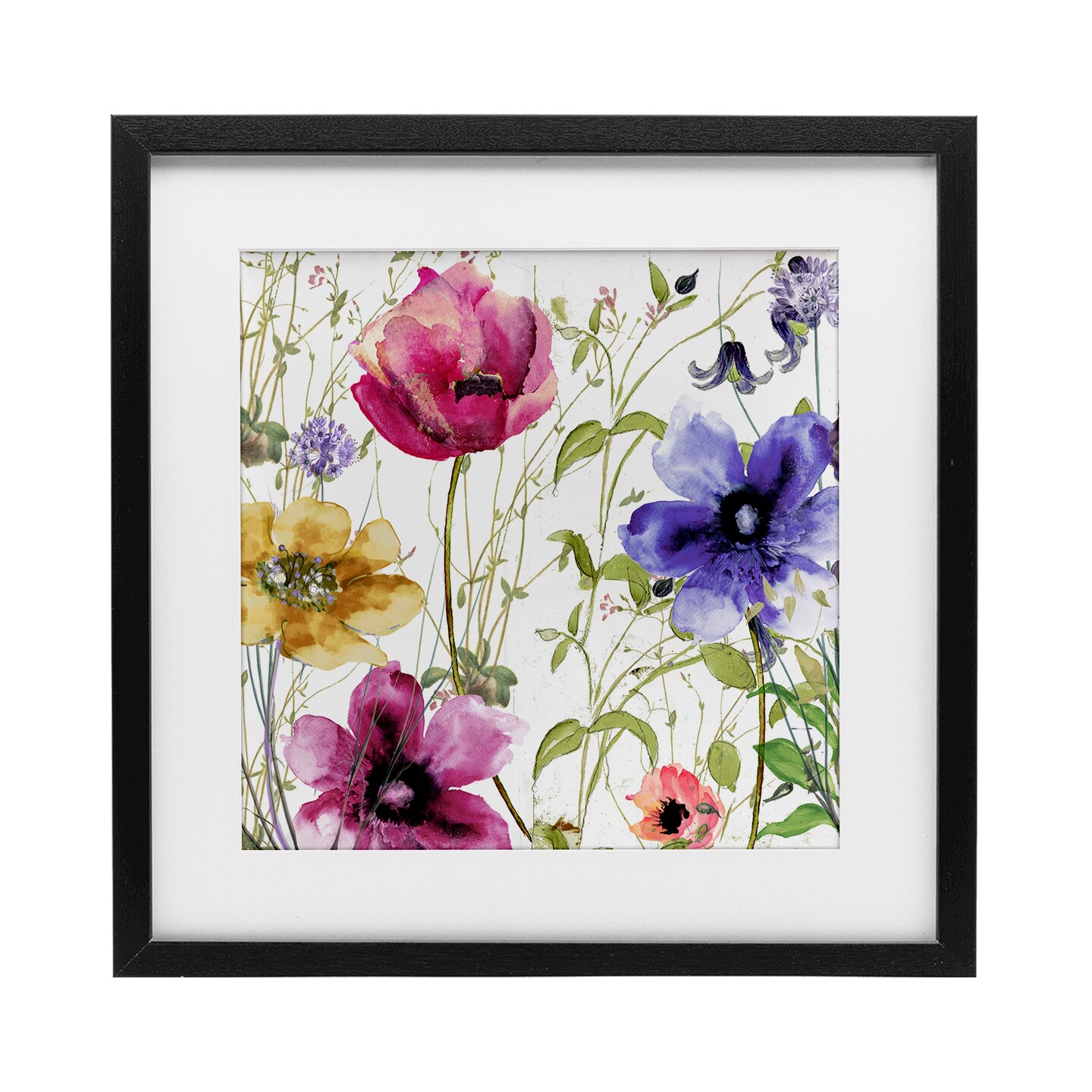 Stupell Industries Botanical Spring Garden Blooms Framed Print Under Glass, design by Sasha