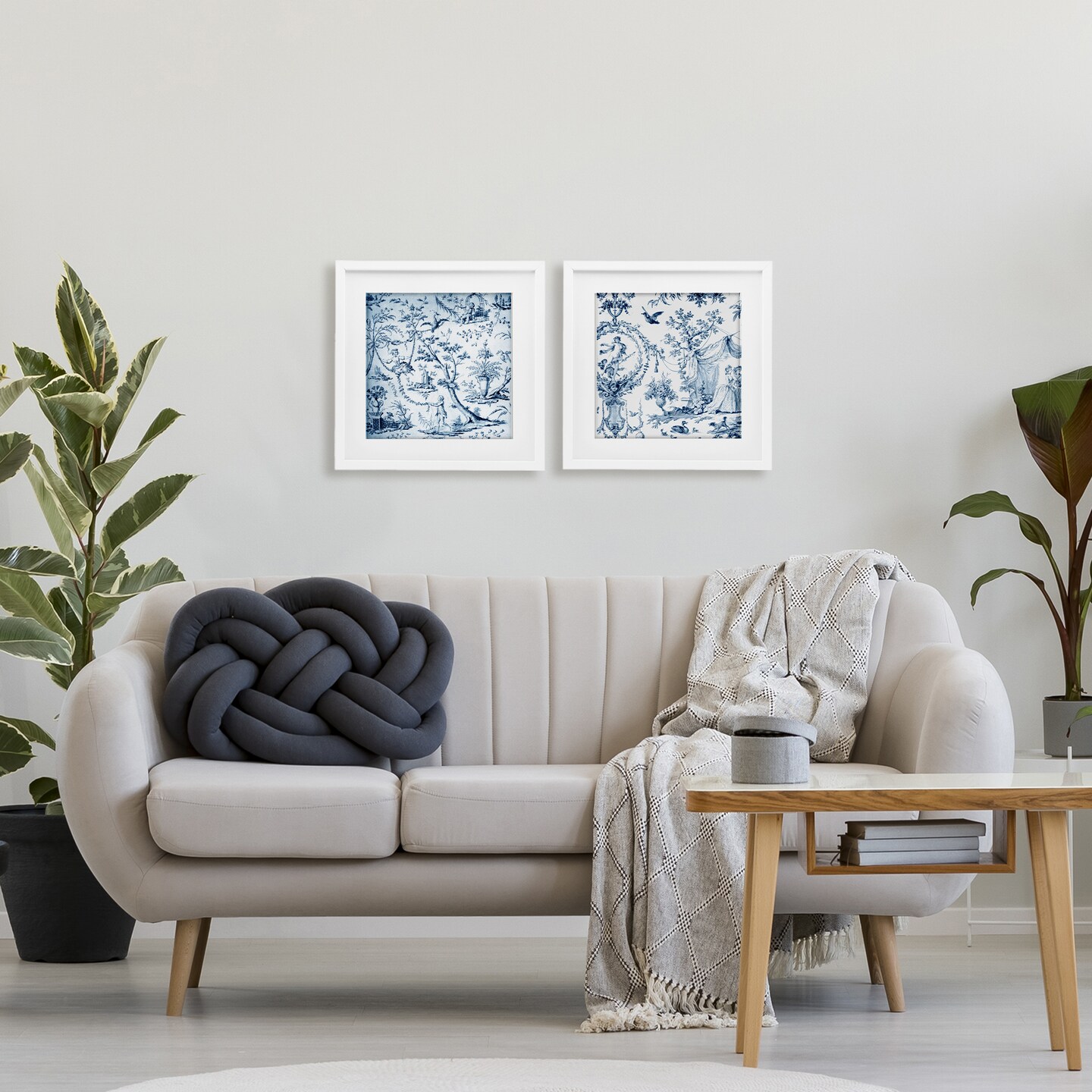 Stupell Industries Intricate Toile Scenery 2pc Framed Print Under Glass Set, design by Vintage Hustle