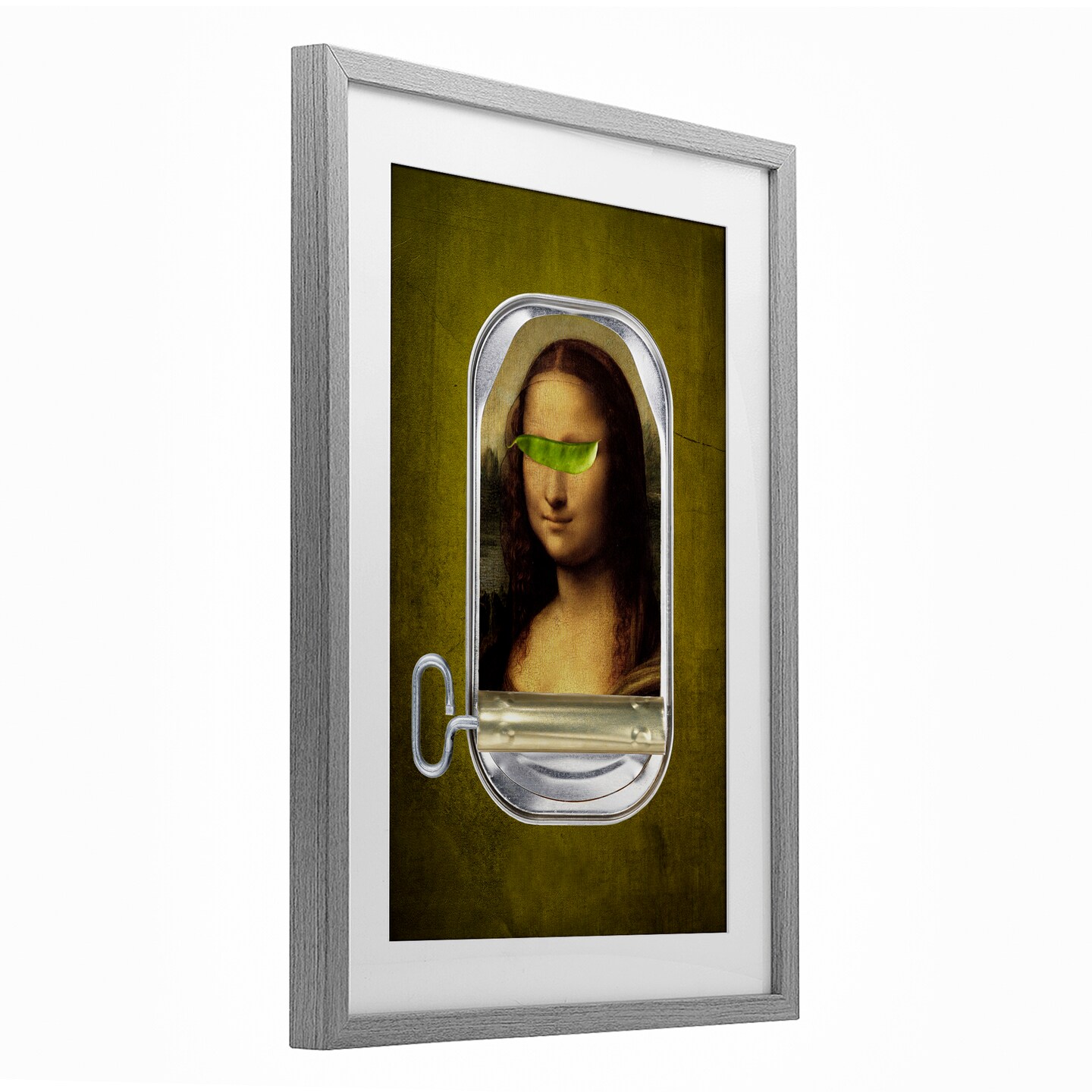 Stupell Industries Canned Mona Lisa Framed Print Under Glass, design by Elo Marc