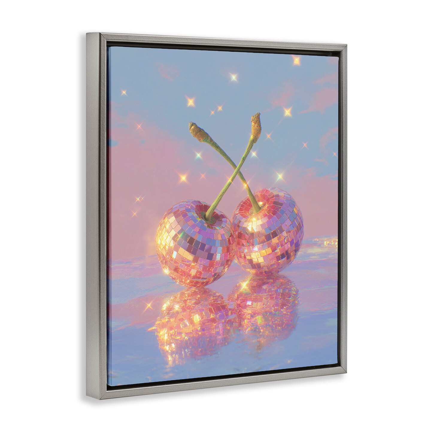 Stupell Industries Disco Cherry Reflection Floating Frame, design by Ziwei Li