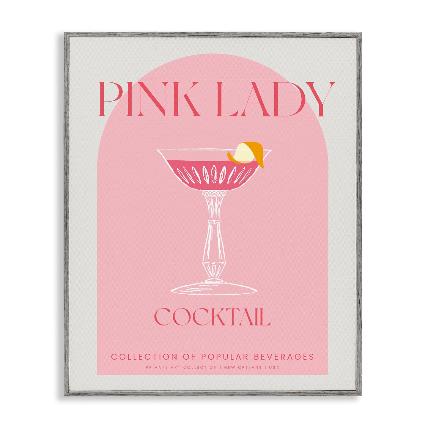 Stupell Industries Stylish Retro Pink Lady Framed Giclee, design by Lil' Rue
