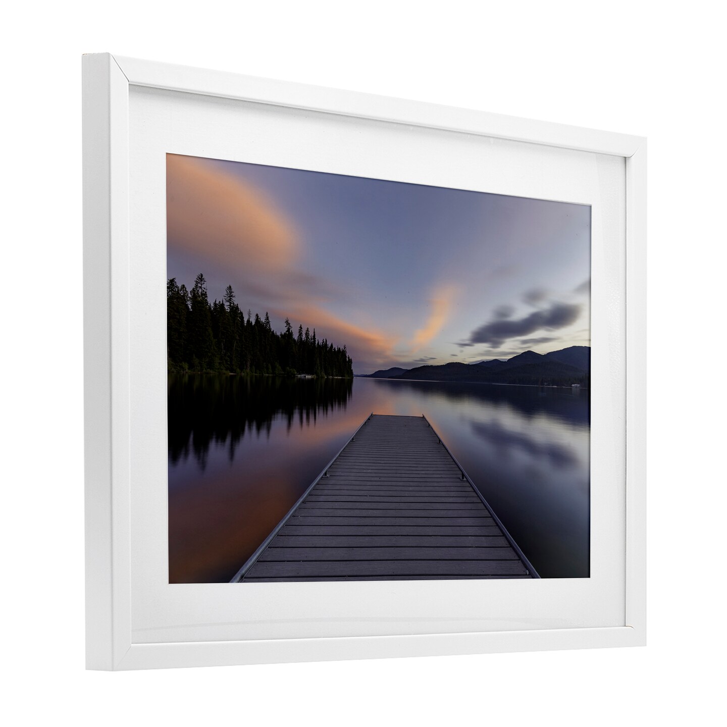 Stupell Industries Priest Lake Stacked Pink Framed Print Under Glass, design by Jeff Poe Photography