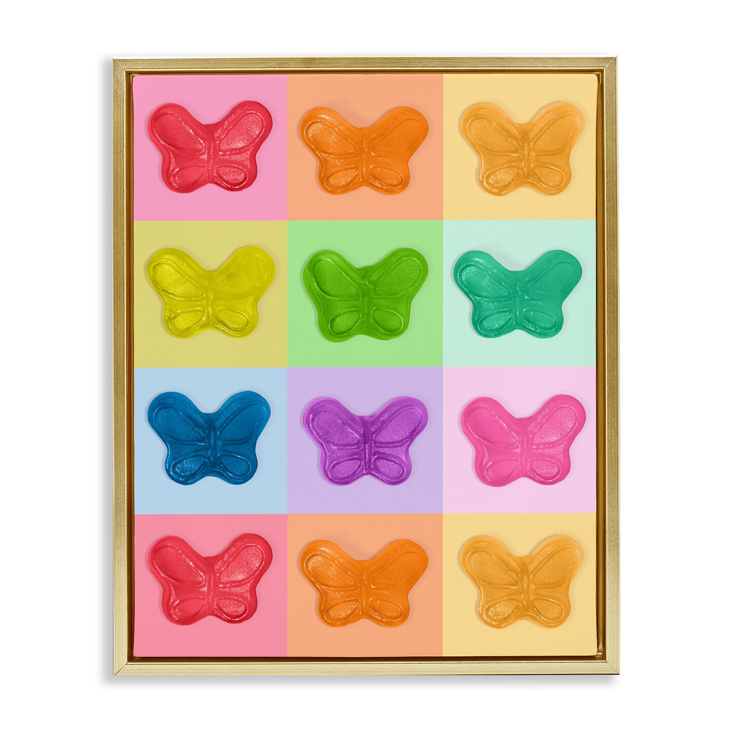 Stupell Industries Candy Butterfly Rainbow Floating Frame, design by LISH Creative