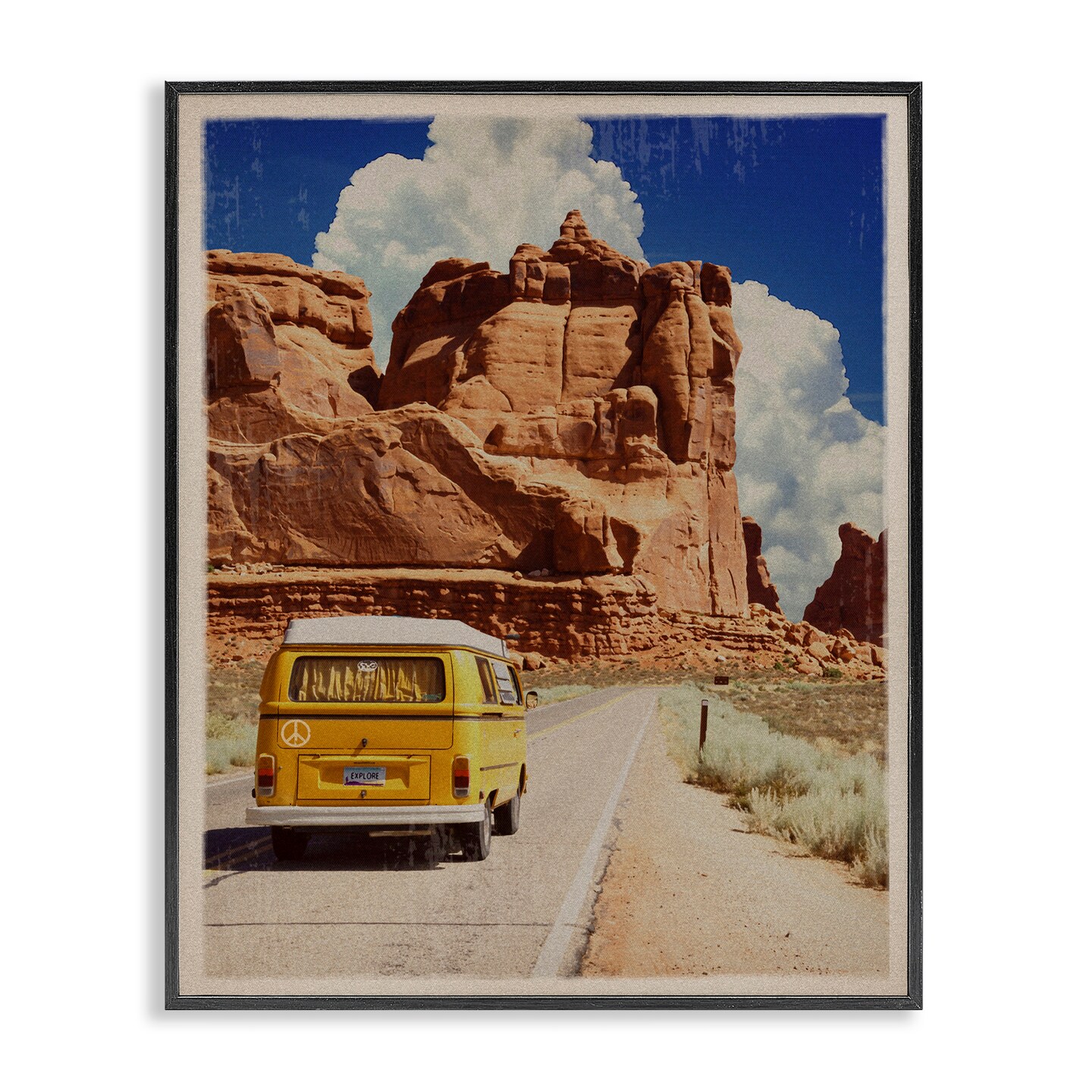 Stupell Industries Retro Desert Adventure Framed Giclee, design by Old Red Truck