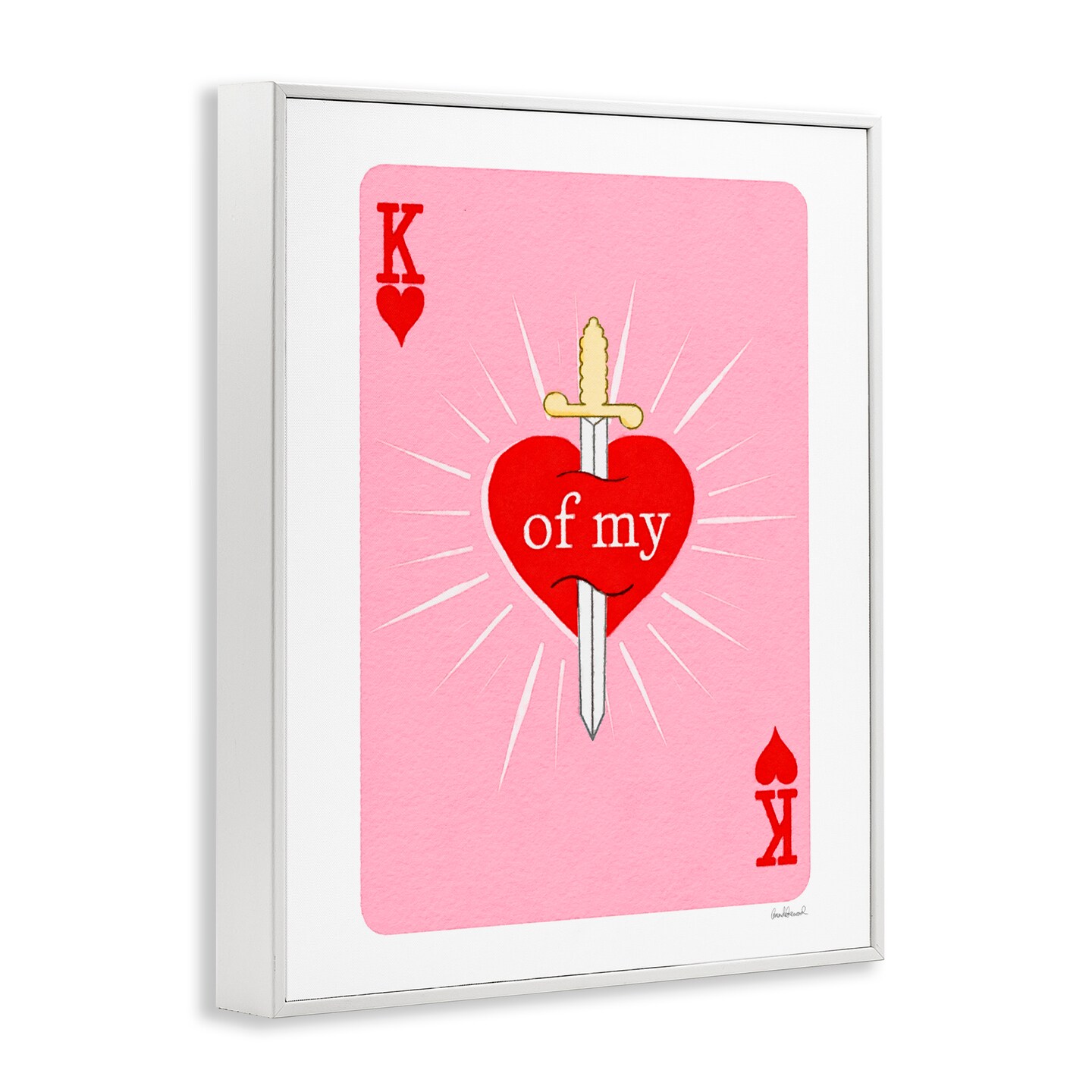 Stupell Industries King Of My Heart Sword Framed Giclee, design by Amanda Greenwood