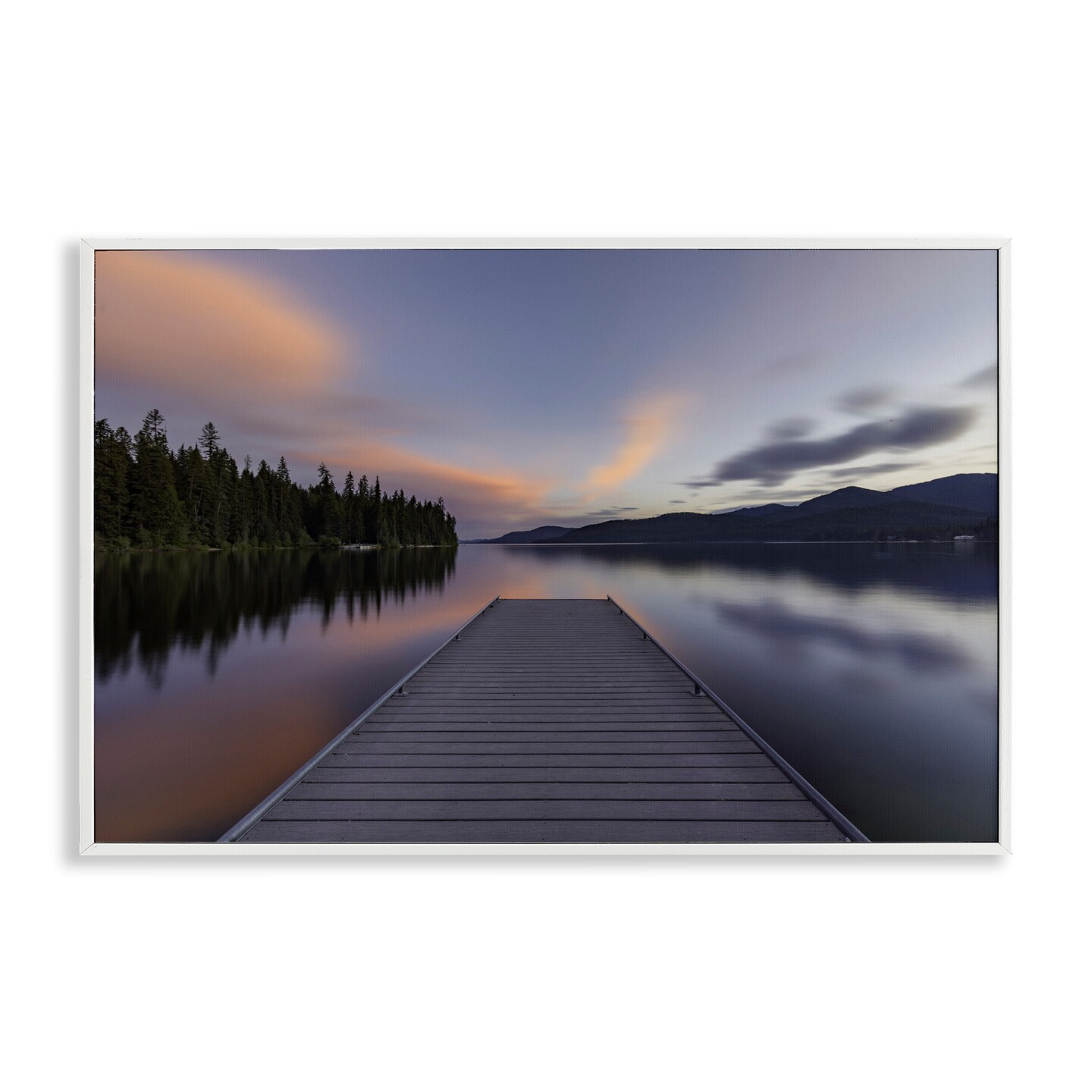 Stupell Industries Priest Lake Stacked Pink Framed Giclee, design by Jeff Poe Photography
