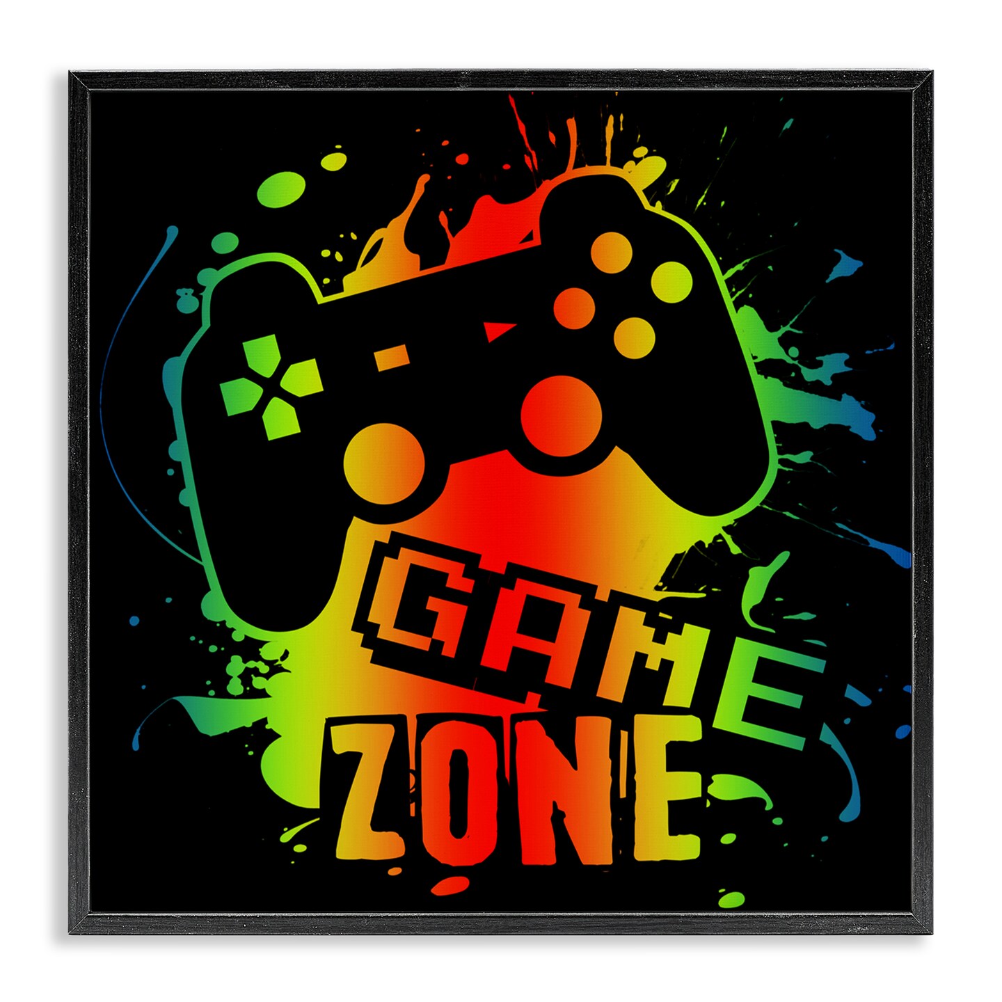Stupell Industries Gradient Gaming Zone Framed Giclee, design by Marcus Prime