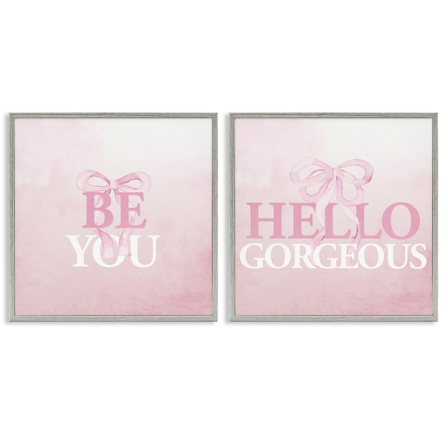 Stupell Industries Pink Feminine Empowerments 2pc Framed Giclee Set, design by Kim Allen