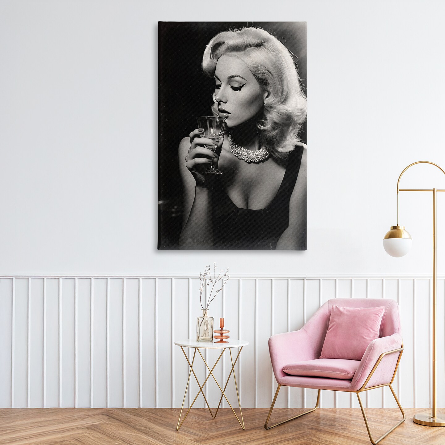 Stupell Industries Classic Woman & Martini Canvas, design by Decent Exposures