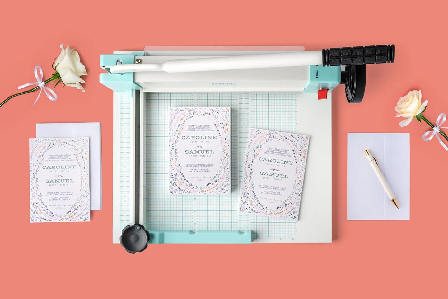 We R Makers Cinch Stack Cutter, Heavy Duty Guillotine Paper Cutter for 1” Thick Stacks, Precision Alignment, Easy Operation, Paper Cutter Guillotine for Scrapbooking, Card Making, and Crafting 60001065