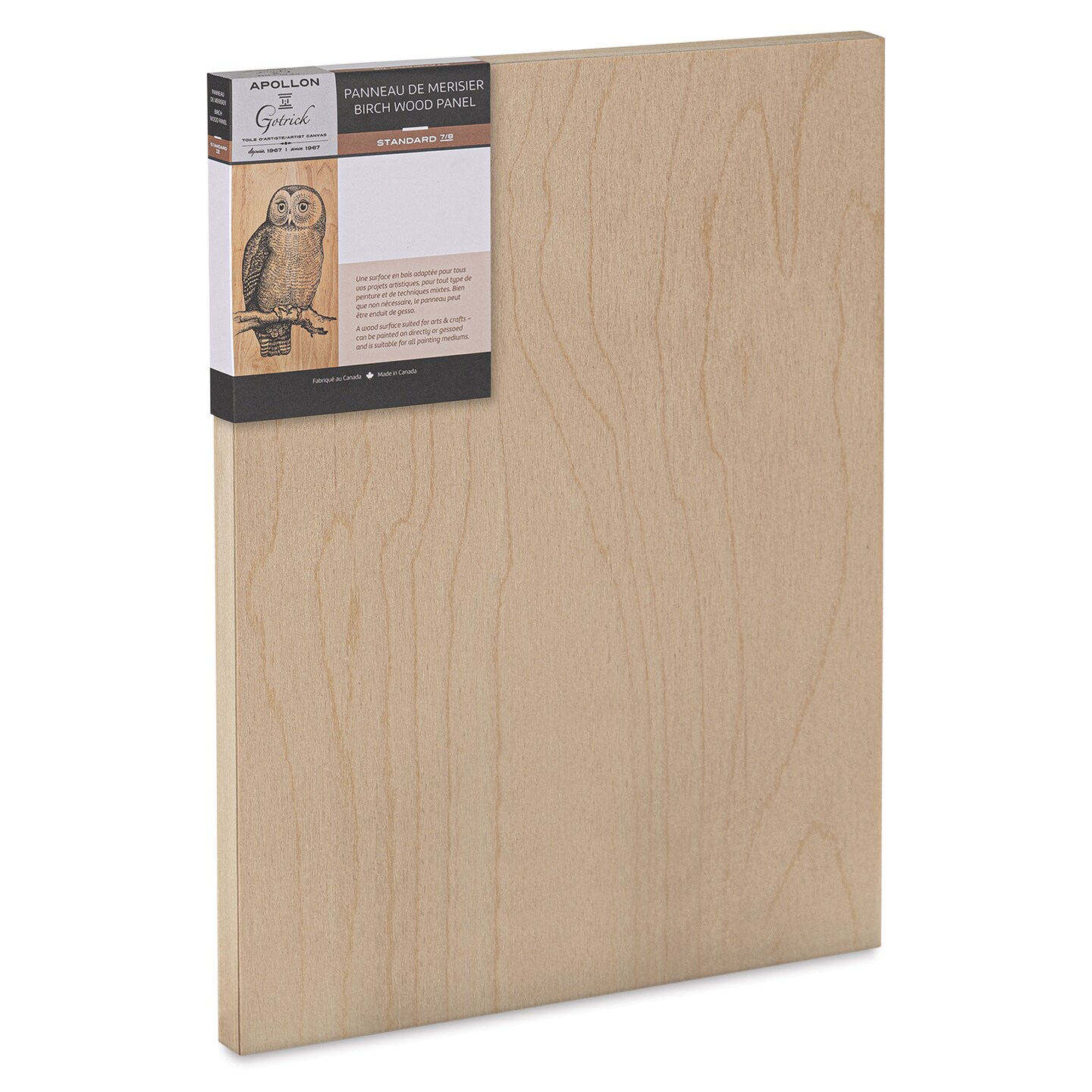Apollon Gotrick Cradled Wood Panel - 18&#x22; x 24&#x22;, 7/8&#x22; Profile