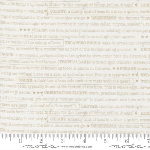 Fabric Moda Daisy Buzz Words Wild Honey by the Quarter Yard 5254-11