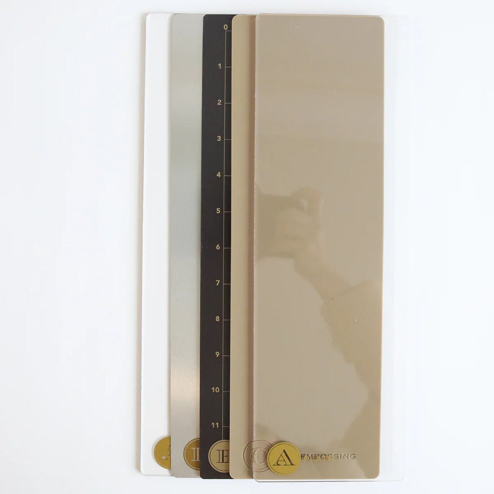 Anna Griffin Empress Mini 4.25" x 13" Full Plate Set - Magnetic Plate, Shim, Embossing Mat & More