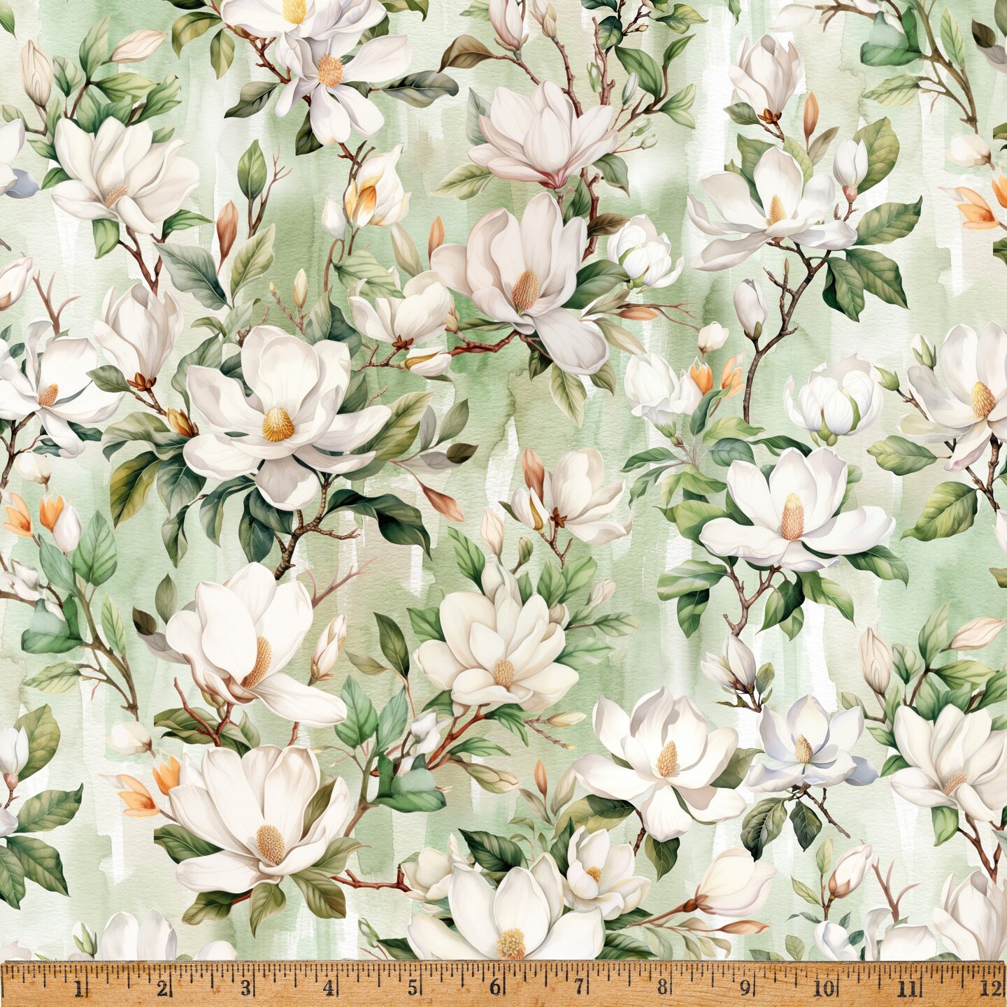 Fabric Hoffman Sprout Floral Forest Fawn by the Quarter Yard X5581-227