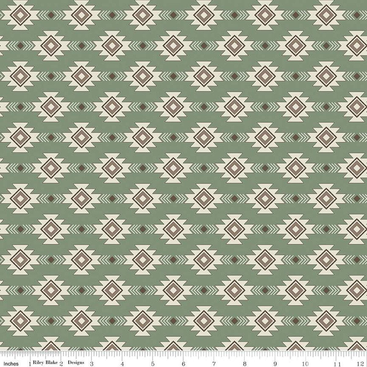 Fabric Riley Blake Geometric Sage by the Quarter Yard C15122-SAGE