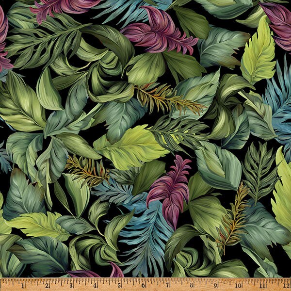 Fabric Hoffman Leaf Foliage Island Bouquet by the Quarter Yard X5675-178