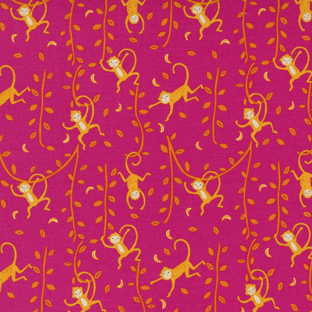 Fabric Moda Hibiscus Funny Monkey by the Quarter Yard 20784-16