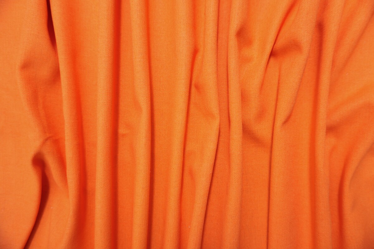 Orange Washed Rayon Linen Solid Reorderable Woven Fabric By the Yard