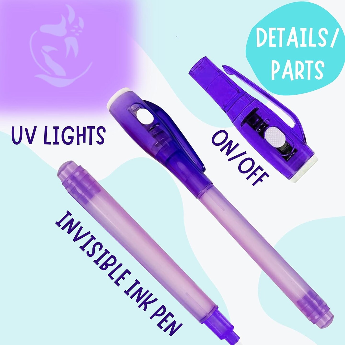 4E&#x27;s Novelty 12 Fun Pens for Kids &#x2013; 12 Magic Pen UV Light Pen, Notebooks &#x26; Goodie Bags &#x2013; Goodie Bags Stuffers for Kids 8-12