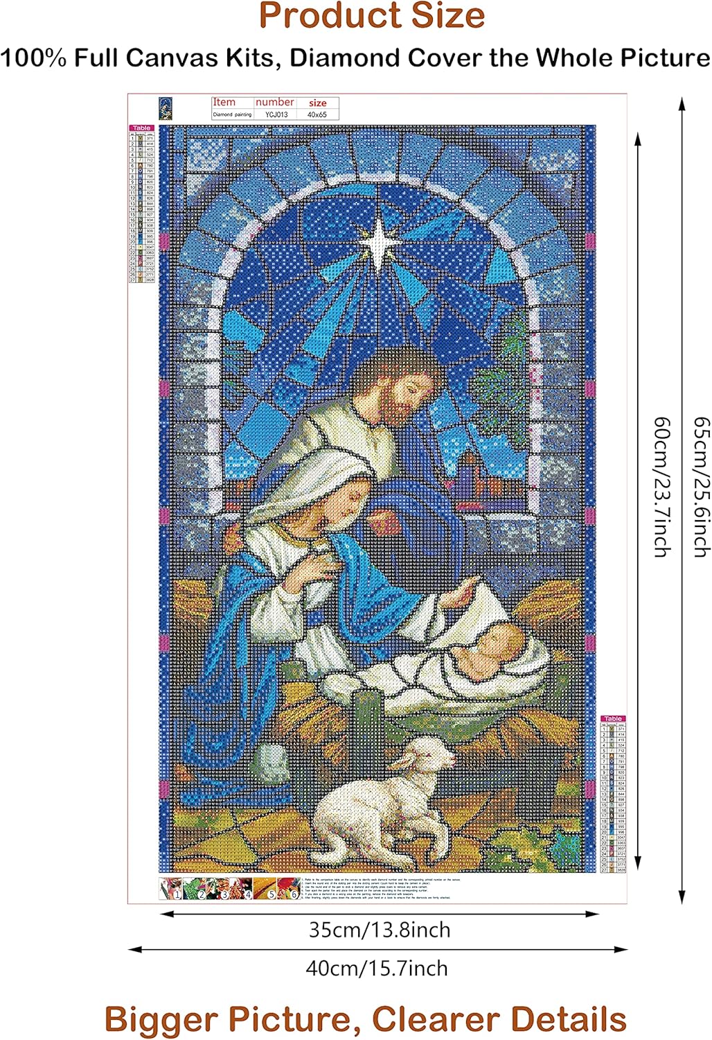 5D DIY Diamond Painting Kits for Adults (15.8”x25.6”(Christmas Church Banner)