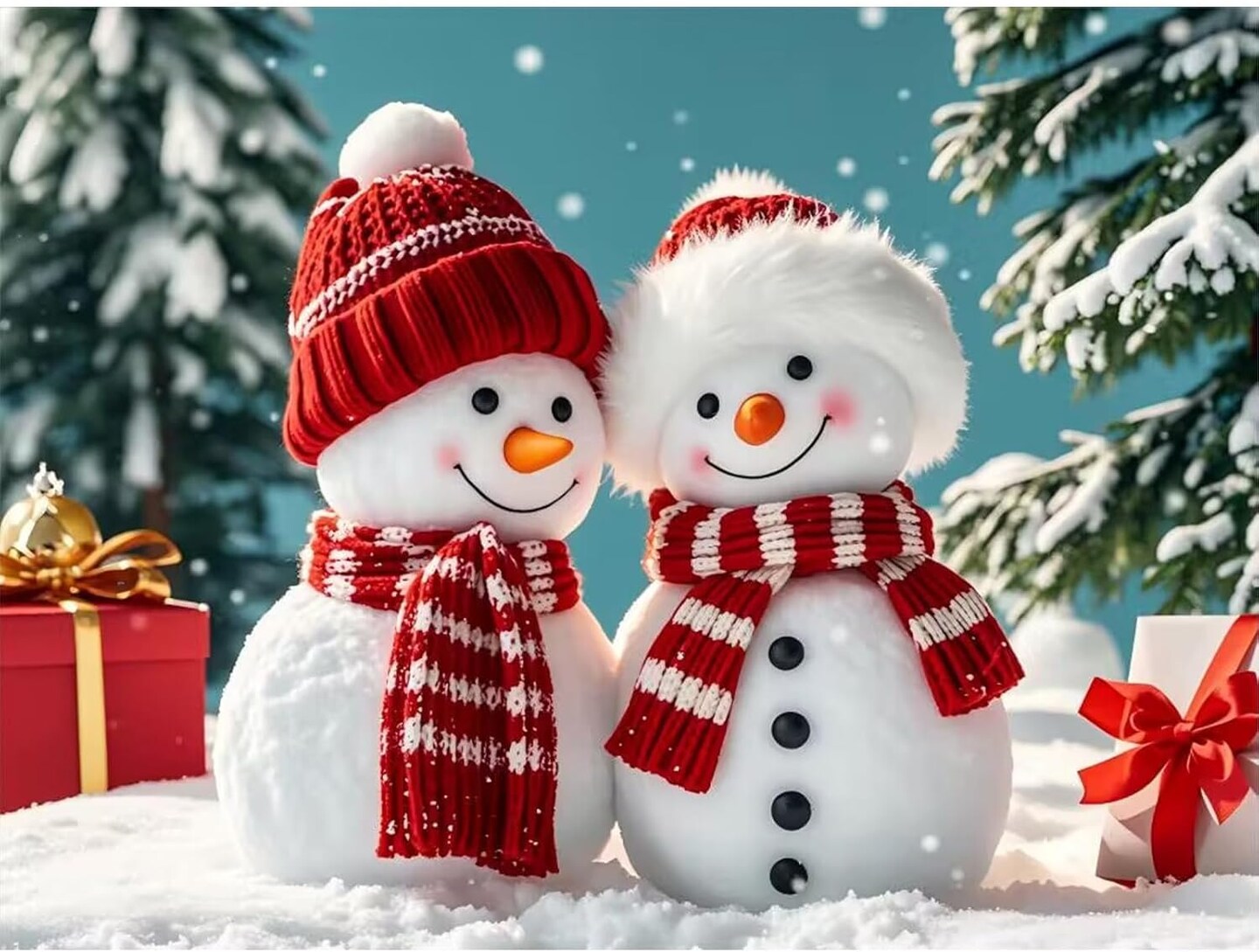 Snowman Diamond Art Painting, 12x16 Inches