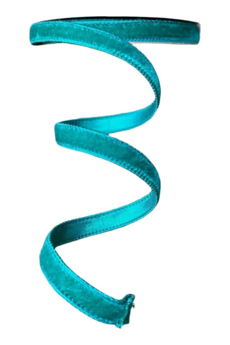 .75&#x22; Velvet Luster Ribbon: Teal (10 Yards)