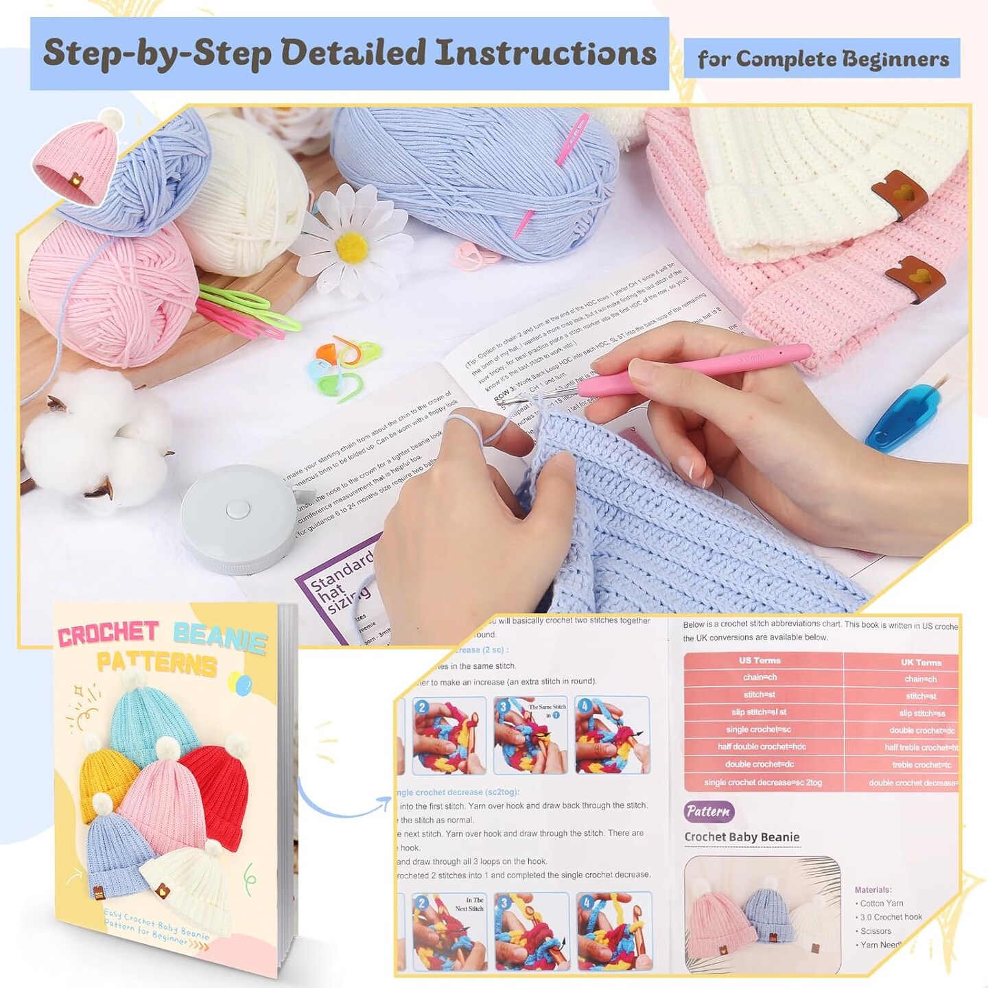 Crochet Kit for Beginners (Baby Hat)