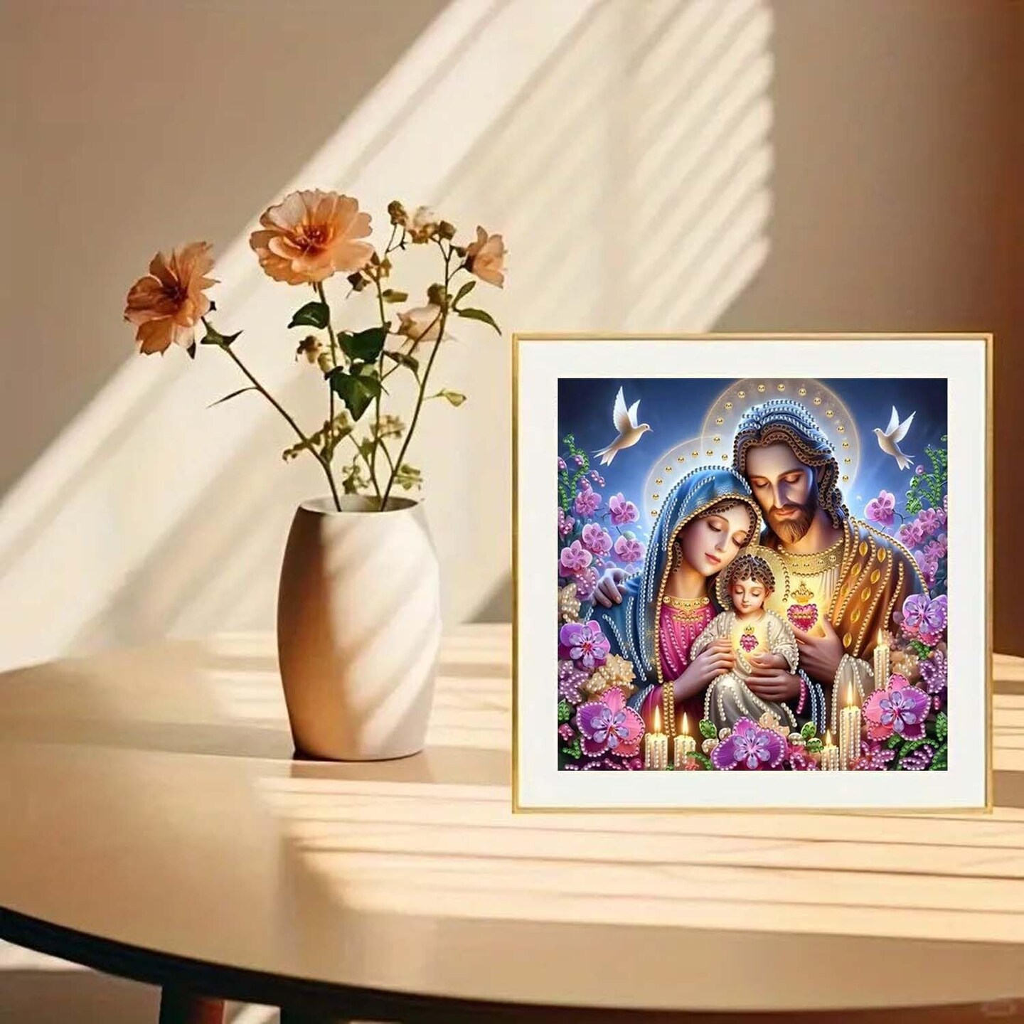 5D Diamond Painting Kits for Adults,Jesus Family Special Shape Diamond Art Kits (12×12inch)