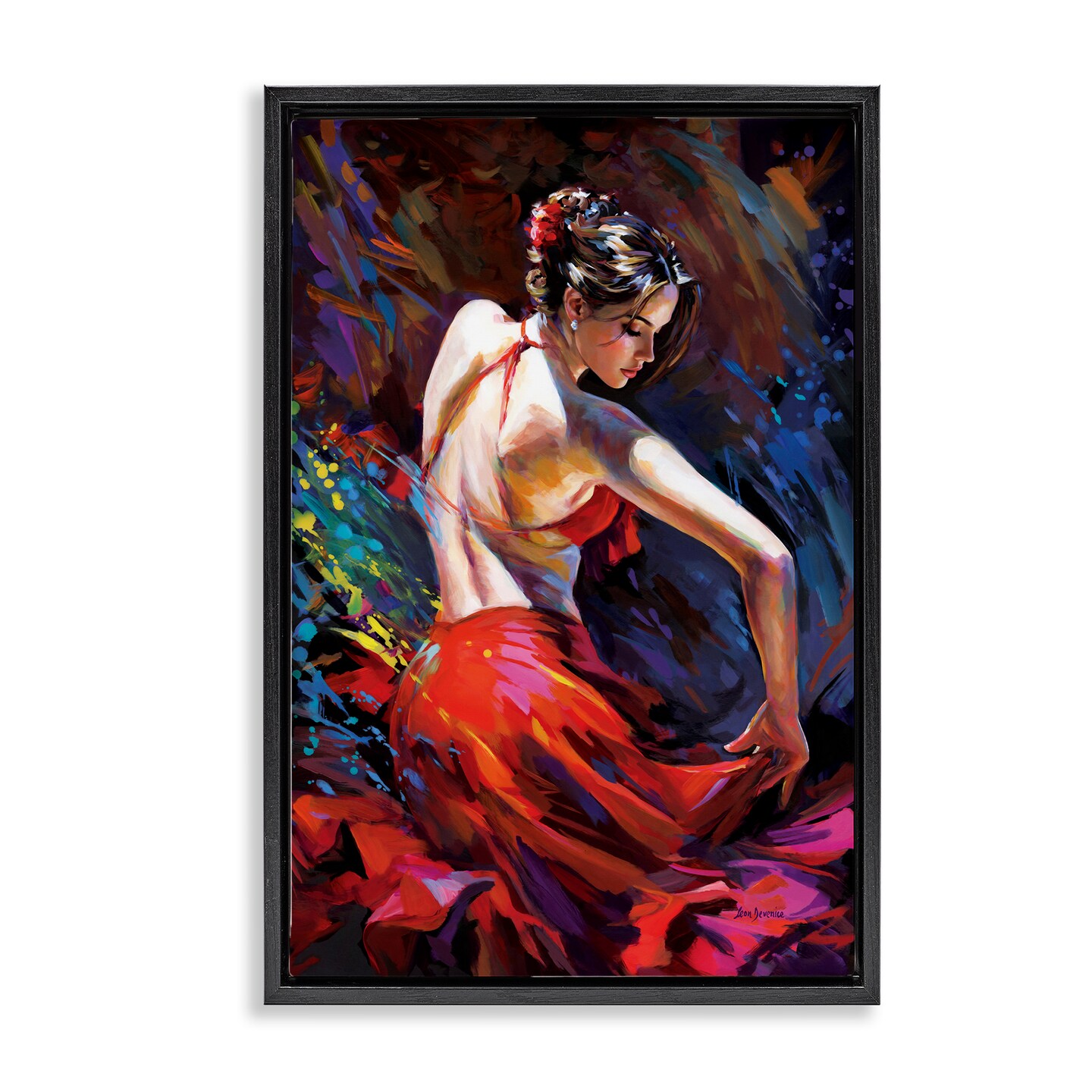 Stupell Industries Passionate Flamenco Dancer Floating Frame By Leon Devenice