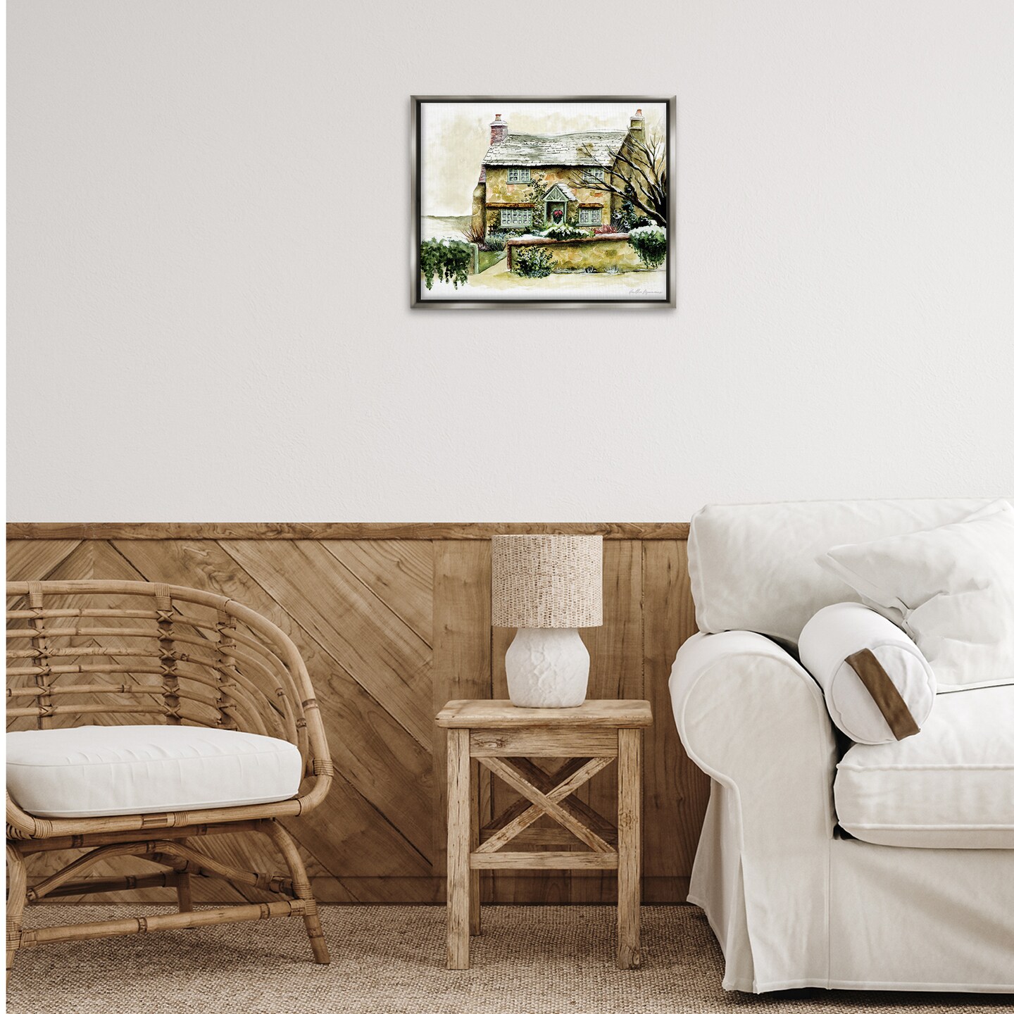 Stupell Industries English Cottage Painting Floating Frame By Heather Desormeaux