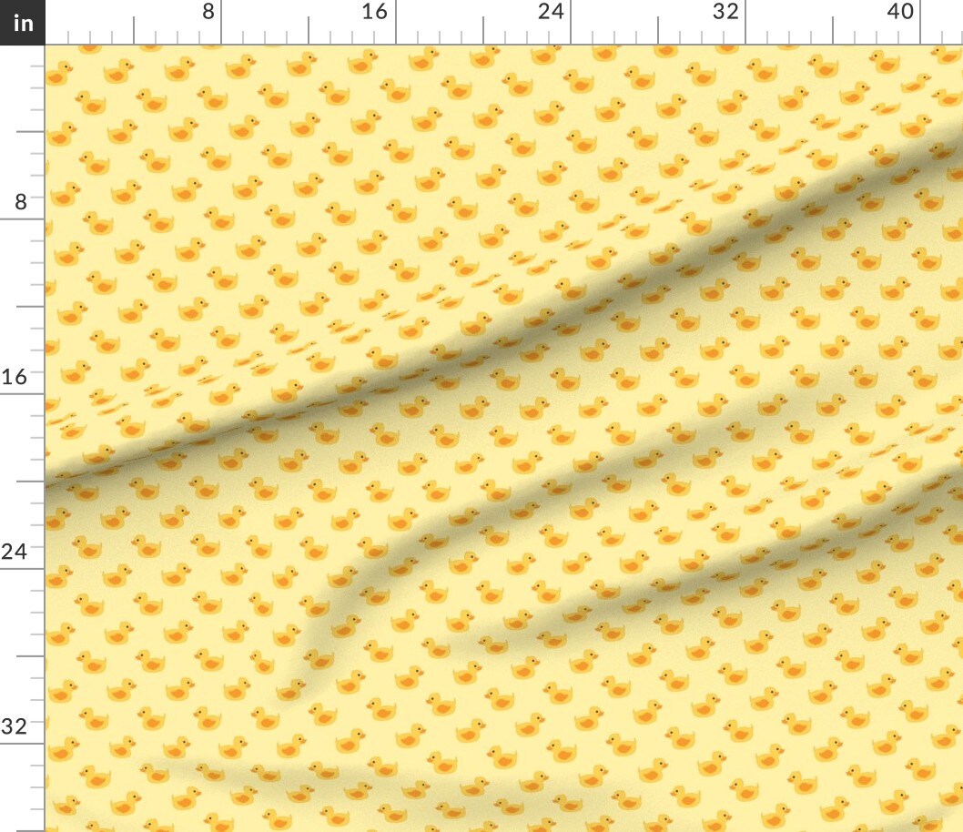 Rubber Duck Yellow Shower Kids Easter Nursery Custom Printed Fabric by Spoonflower Various Fabrics by the Yard or Fat Quarter