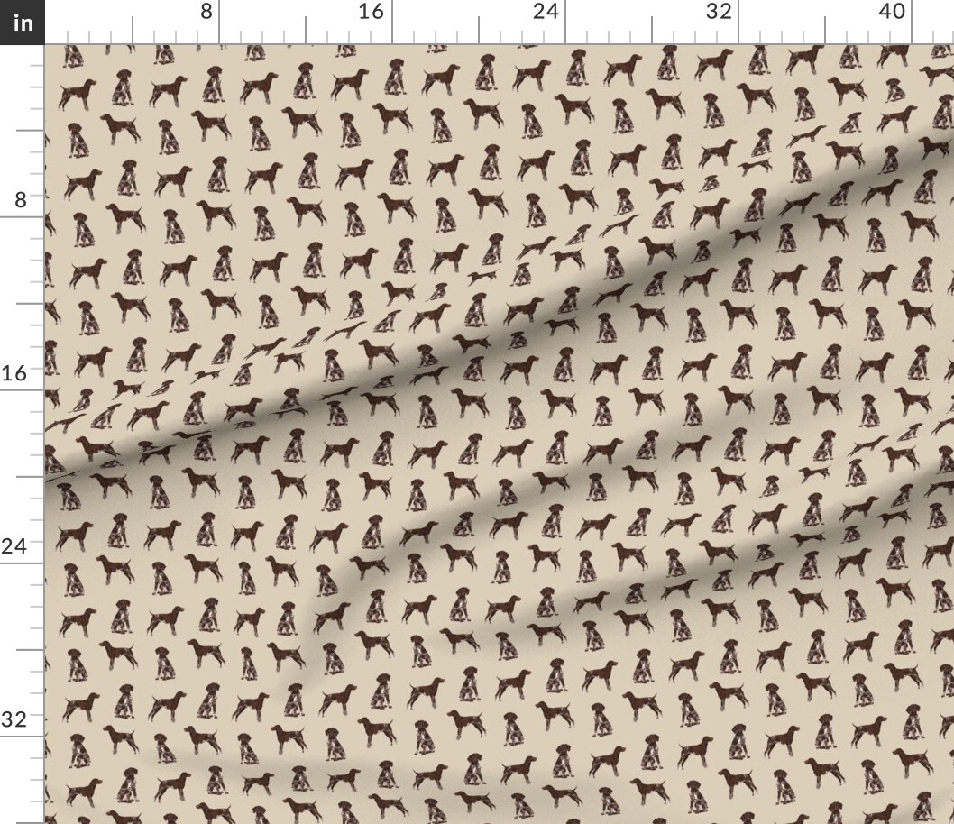 Various Fabrics by the Yard or Fat Quarter German Pointer Dogs Pets Neutral Pet Brown Portrait Custom Printed Fabric by Spoonflower