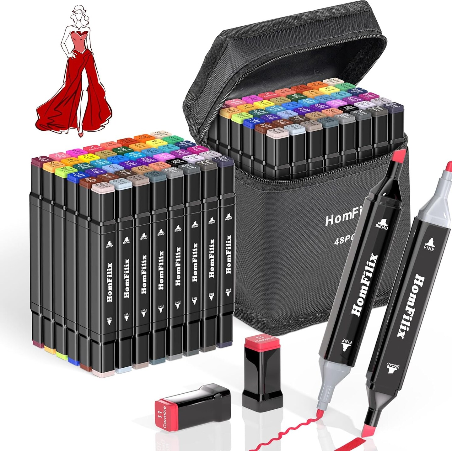 Alcohol Based Markers Dual Tip 48 Colors | Michaels