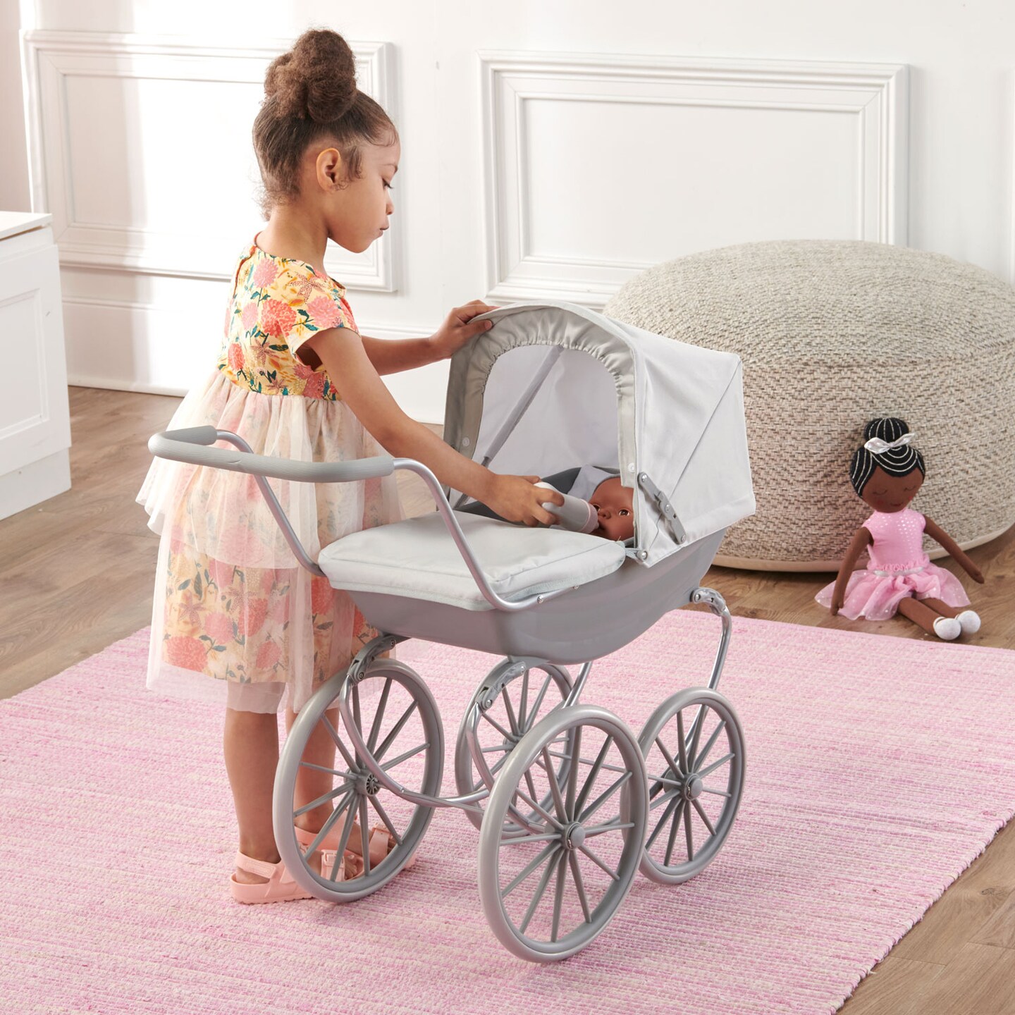 Badger Basket London Doll Pram - Executive Gray