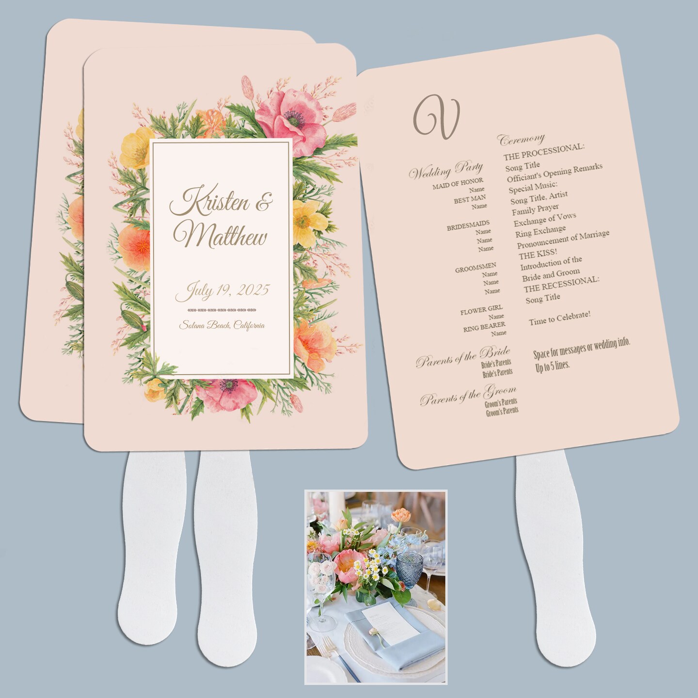 CraftySticks Wavy Wooden Fan Handle Sticks – 8 Inch Birch Wood for Crafts, DIY Fans, and Promotional Use, Natural