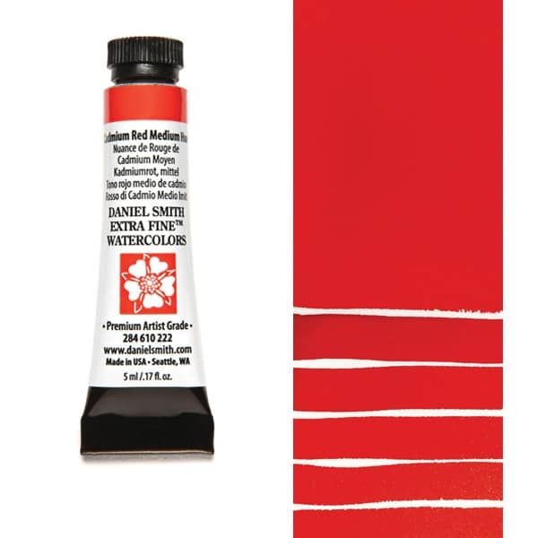 Daniel Smith Extra Fine Watercolors - Cadmium Red Medium Hue, 5 ml Tube