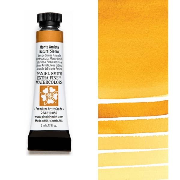 Daniel Smith Extra Fine Watercolors - Monte Amiata Natural Sienna, 5 ml Tube